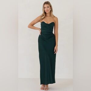 Park & Fifth -  Blair - Strapless Emerald Dress